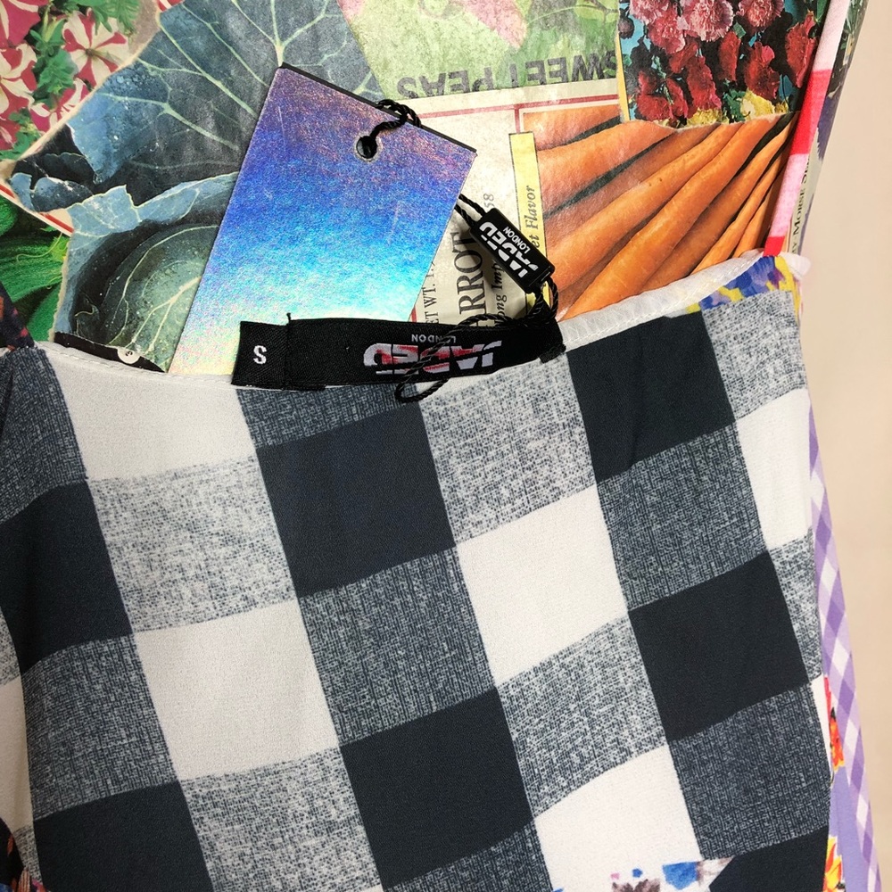 Jaded London Mix Print Maxi With Bow Tie Shoulder - Picture 5 of 8